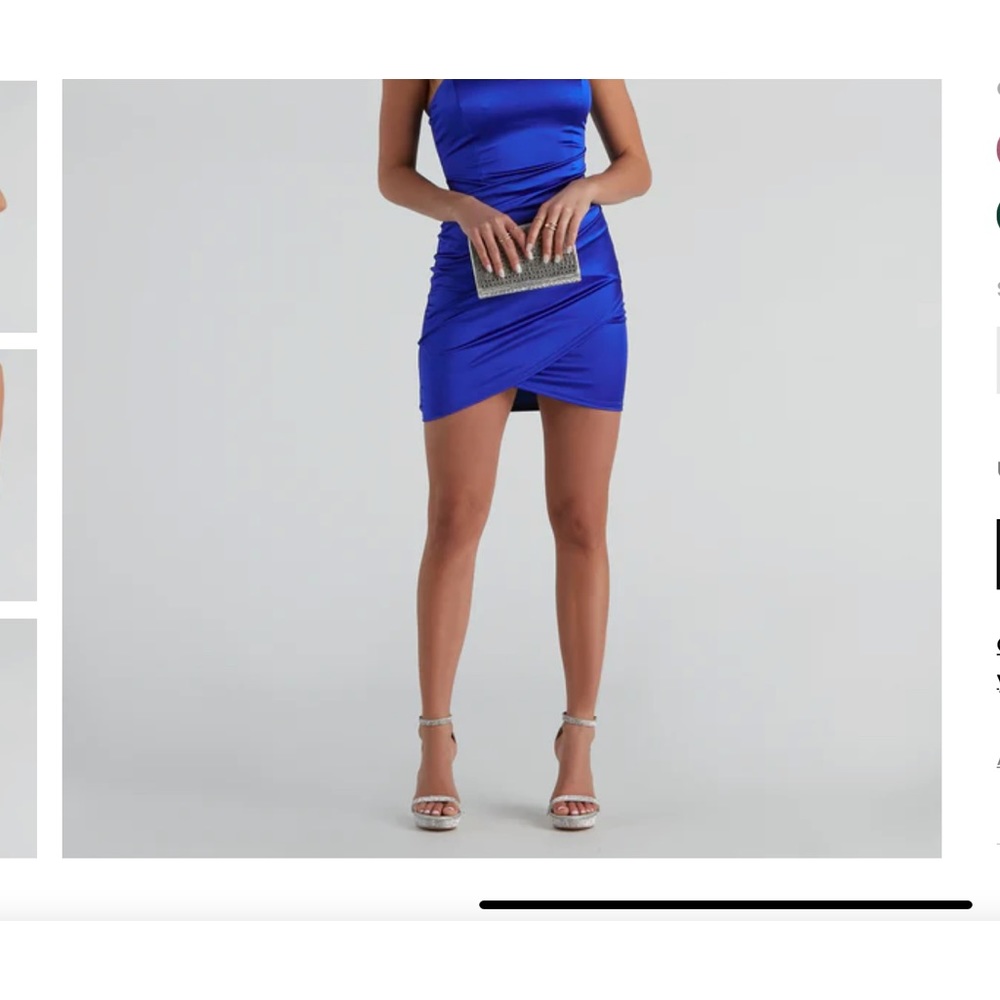Emerald Sundae Royal Blue Cocktail Dress, Size M